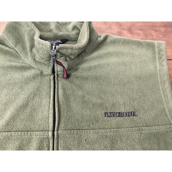 Winchester Hunting Gear DARK GREEN Fleece Vest Outerwear Size XL - Picture 3 of 8
